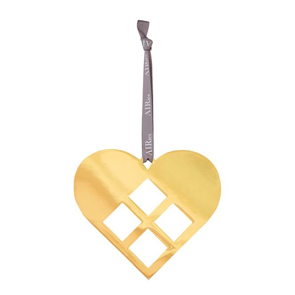 AIRies Julhänge Hjärta 12x12 cm Guld
