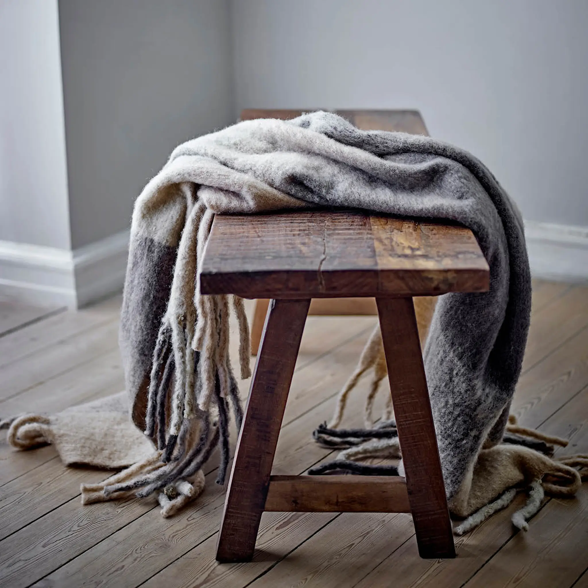 Creative Collection Hamisha pläd 152x127 cm beige
