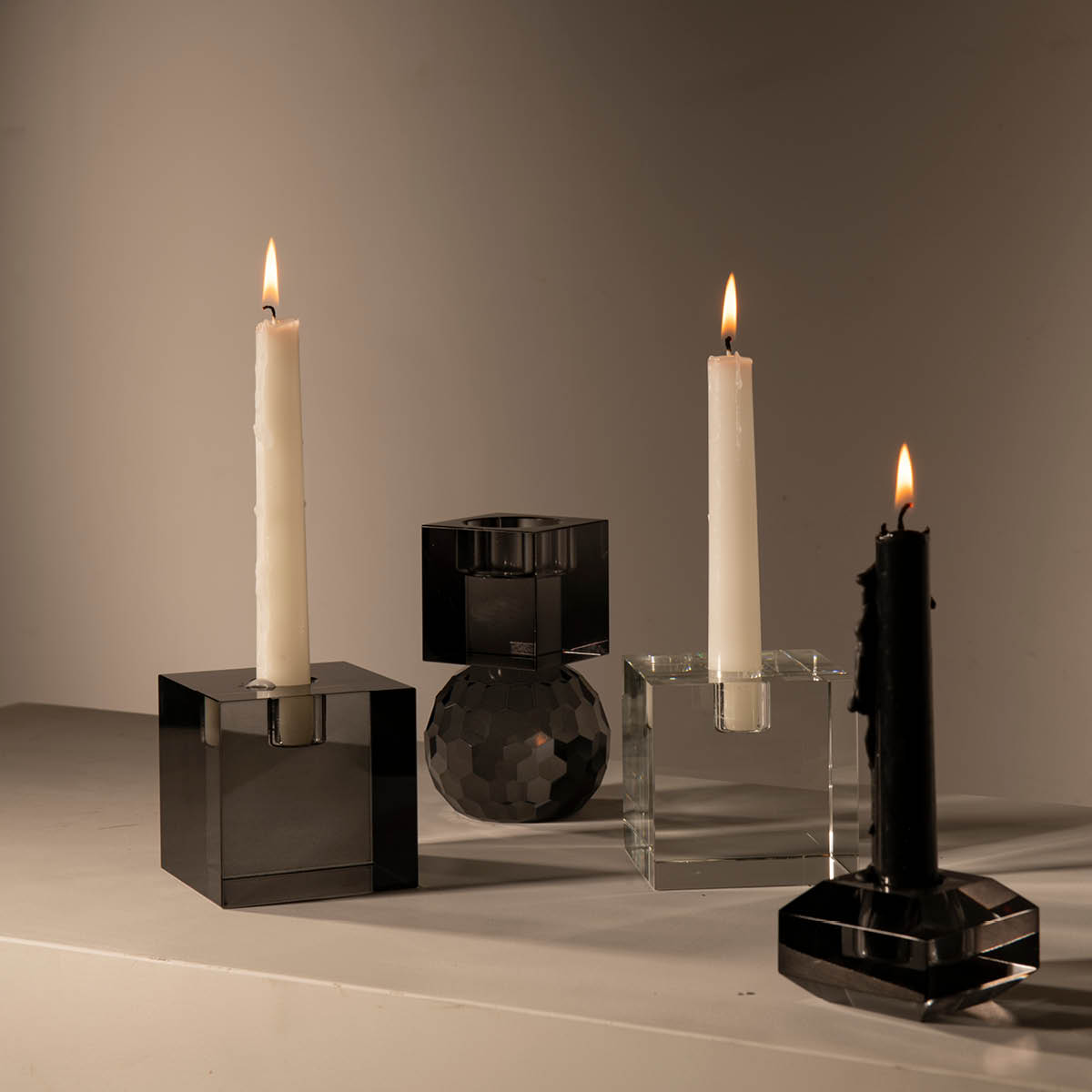 Stiernholm Milano Ljusstake Kvadrat 6 cm Svart