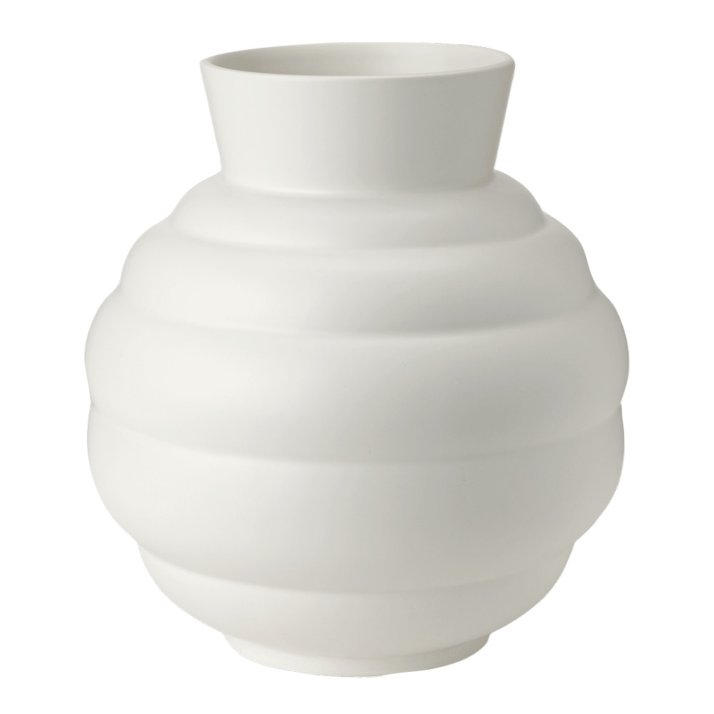 Knabstrup Keramik Tortus Archie No.3 vas 26,5 cm vit