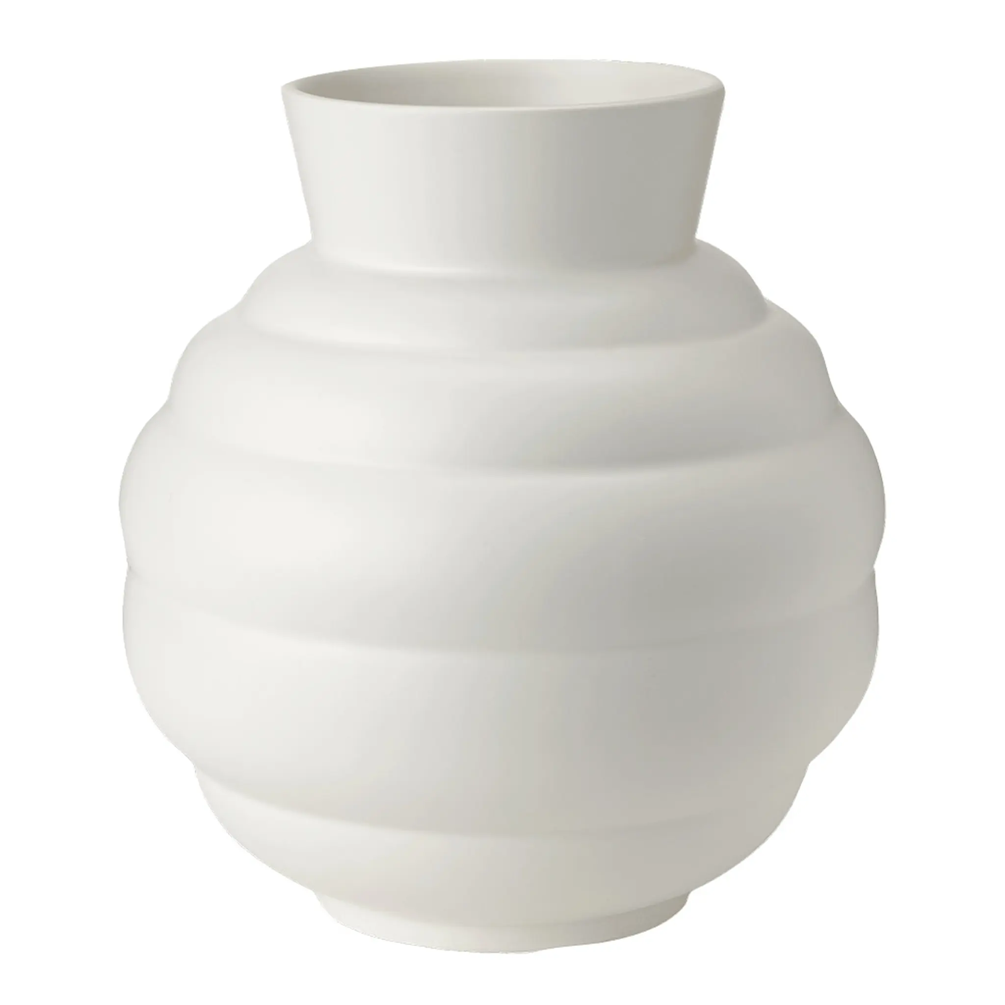 Knabstrup Keramik Tortus Archie No.3 vas 26,5 cm vit