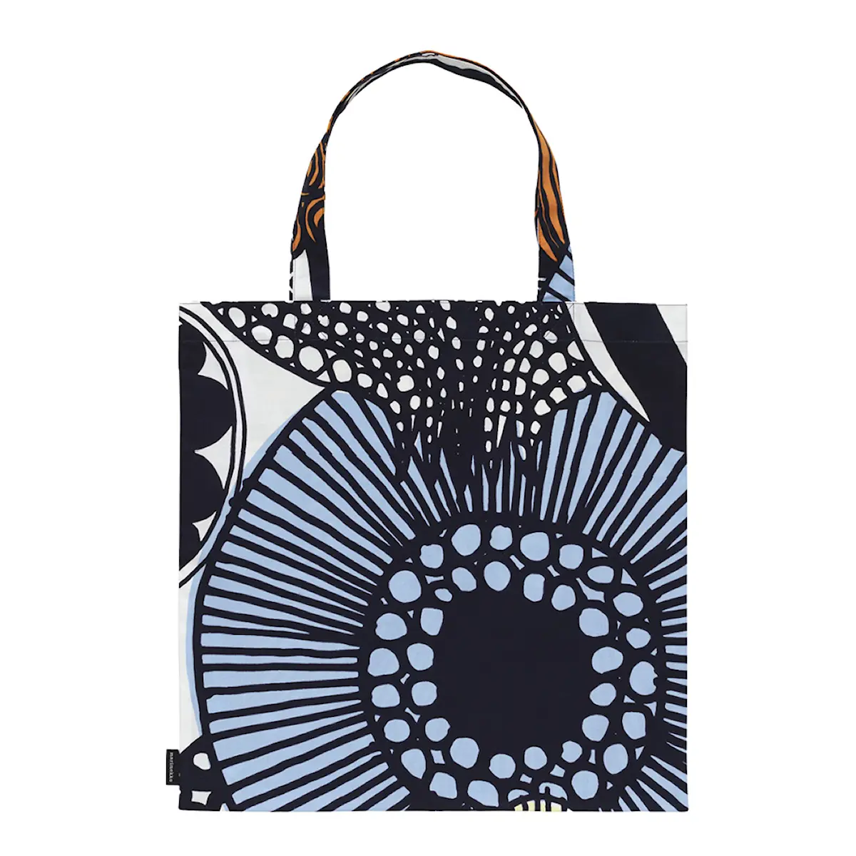 Marimekko Siirtolapuutarha tygpåse 44x43 cm vit/ljusgul/orange