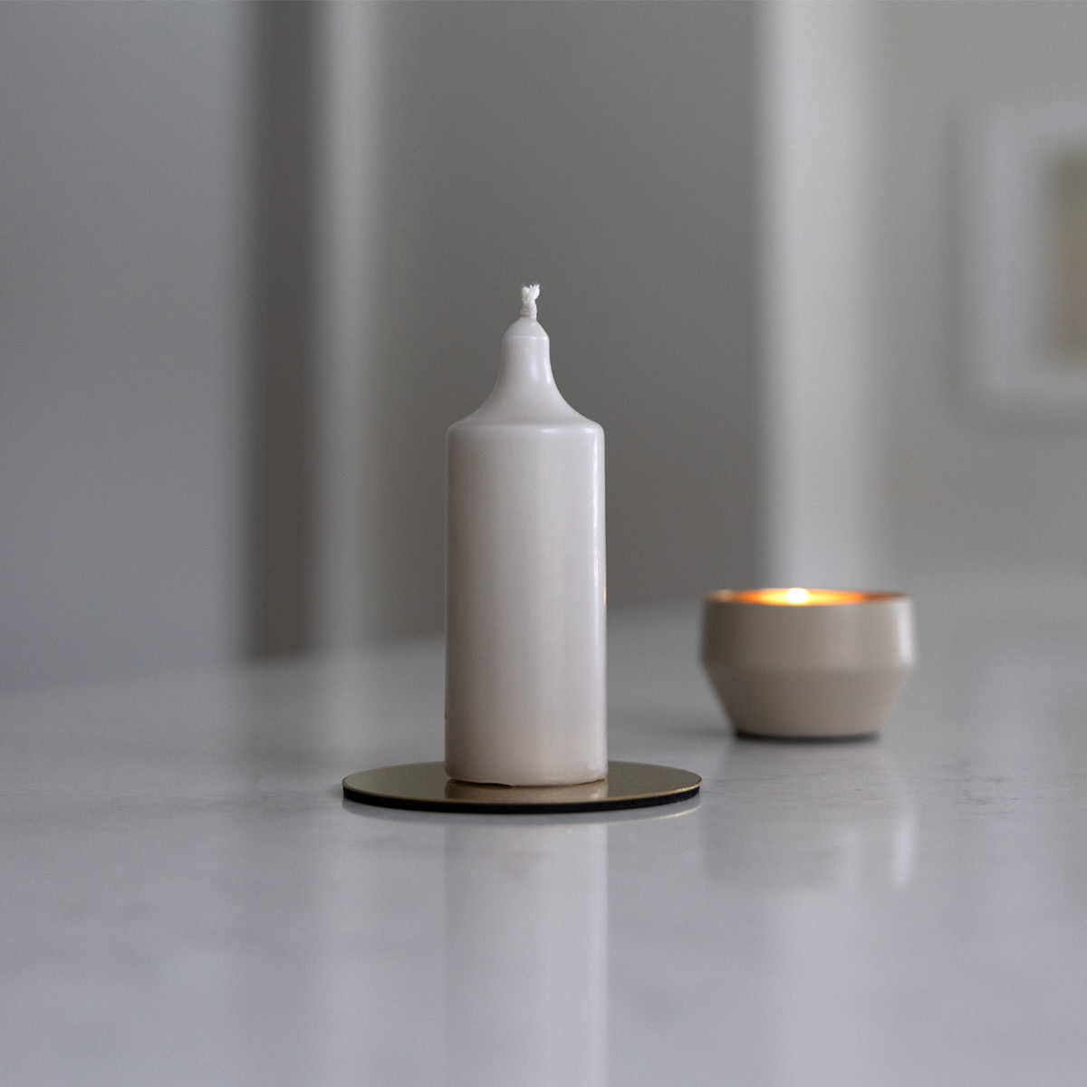 Liljeholmens Kupé Pöytäkynttilä 11 cm 4 kpl Harmaa