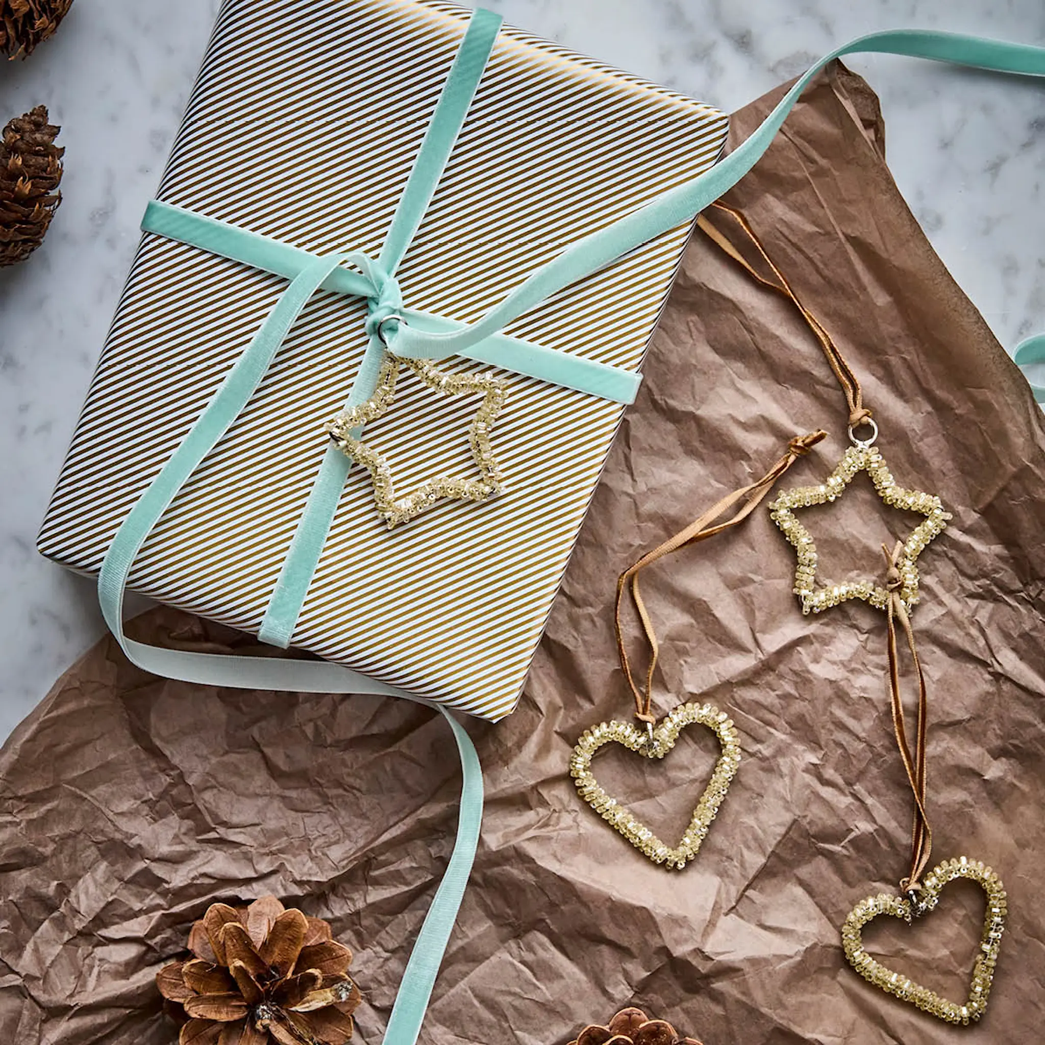 House Doctor Connect julepynt 4 stk champagne