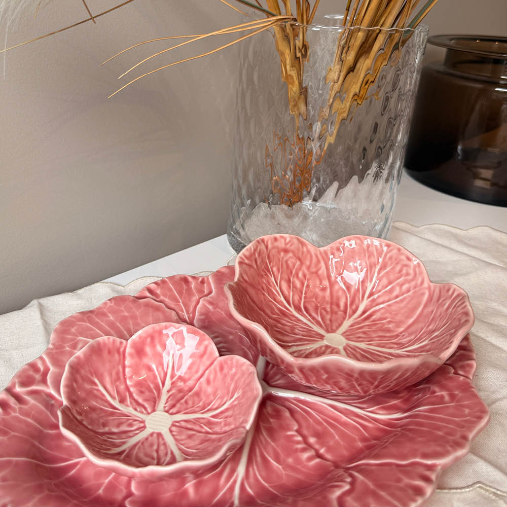 Bordallo Pinheiro Cabbage Kulho 17,5 cm 50 cl Vaaleanpunainen