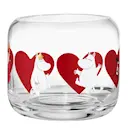 Mumin ljuslykta / vas 8 cm Hjärta