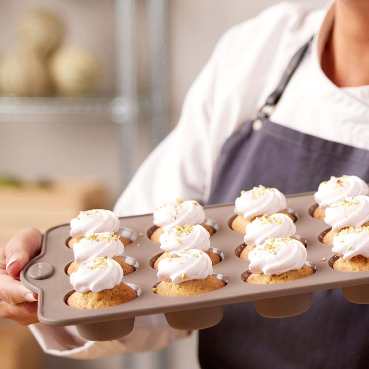 Blomsterberg Muffinsform for 12 muffins silikon latte