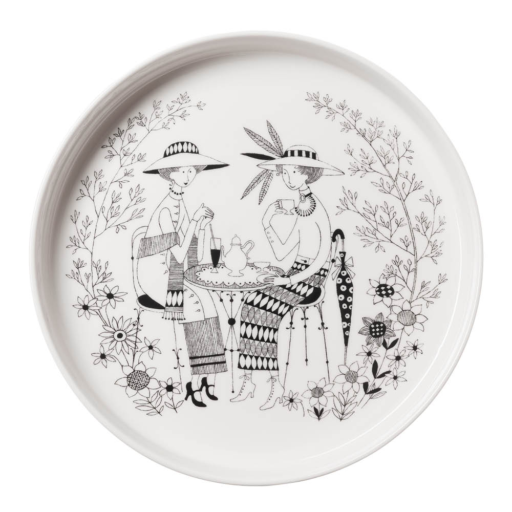 Arabia Emilia paiform 28 cm hvit