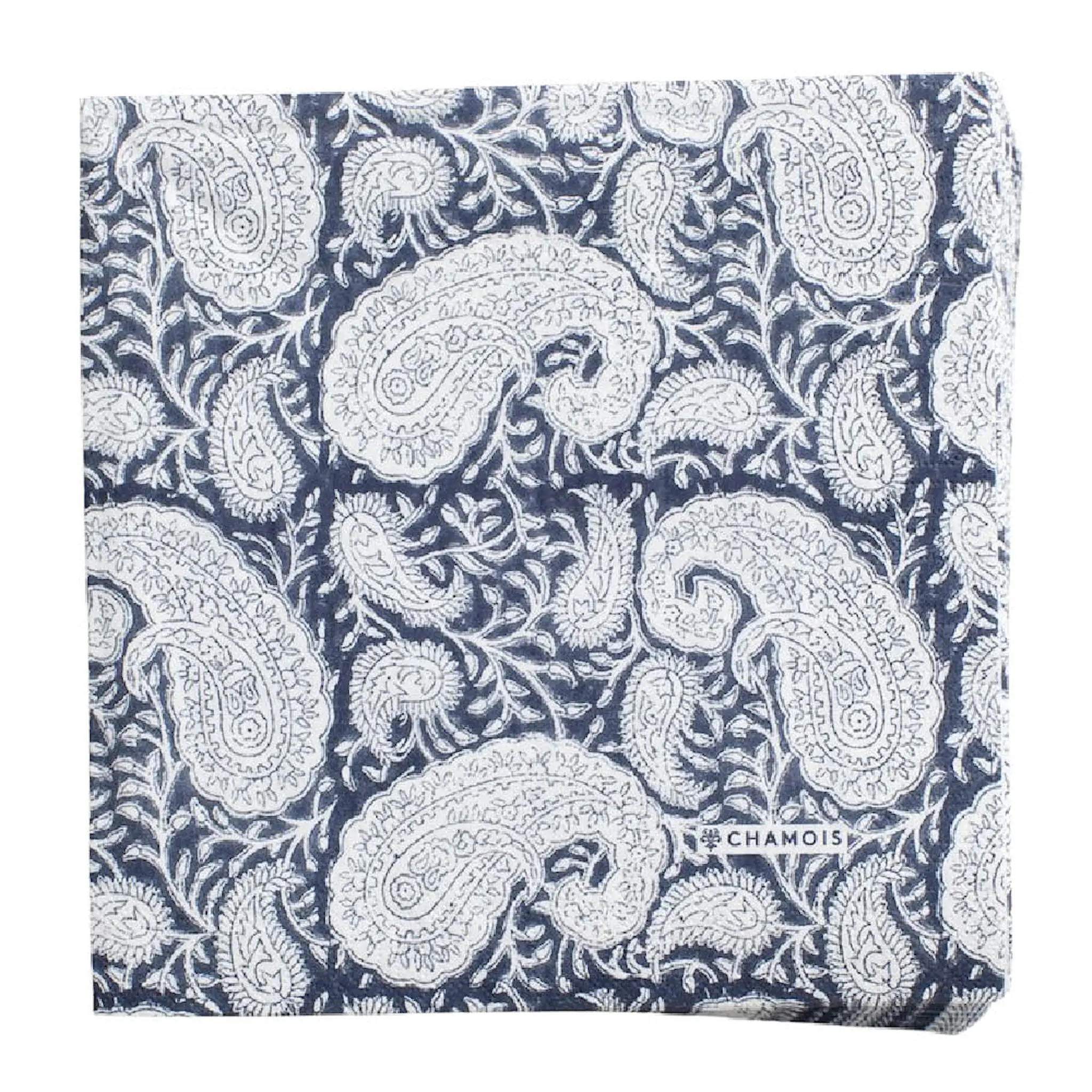 Chamois Big Paisley servett 40x40 cm 50-pack navy blue