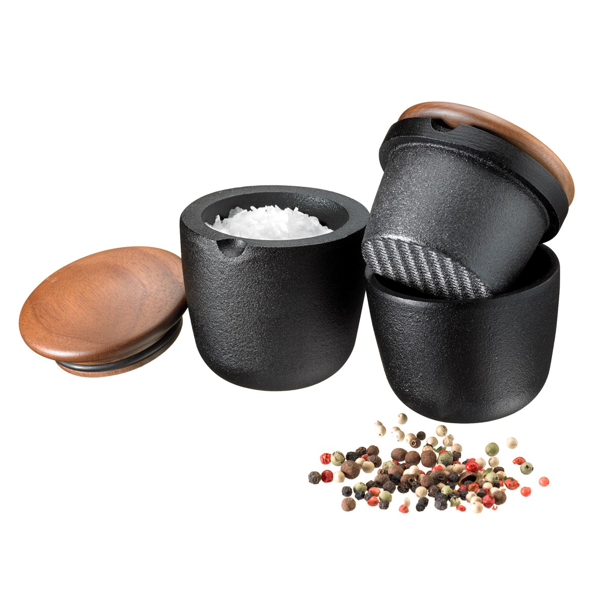 Skeppshult Swing Carl&Carl Suola- ja Pippurimylly 7x9 cm Valurauta/Pähkinäpuu