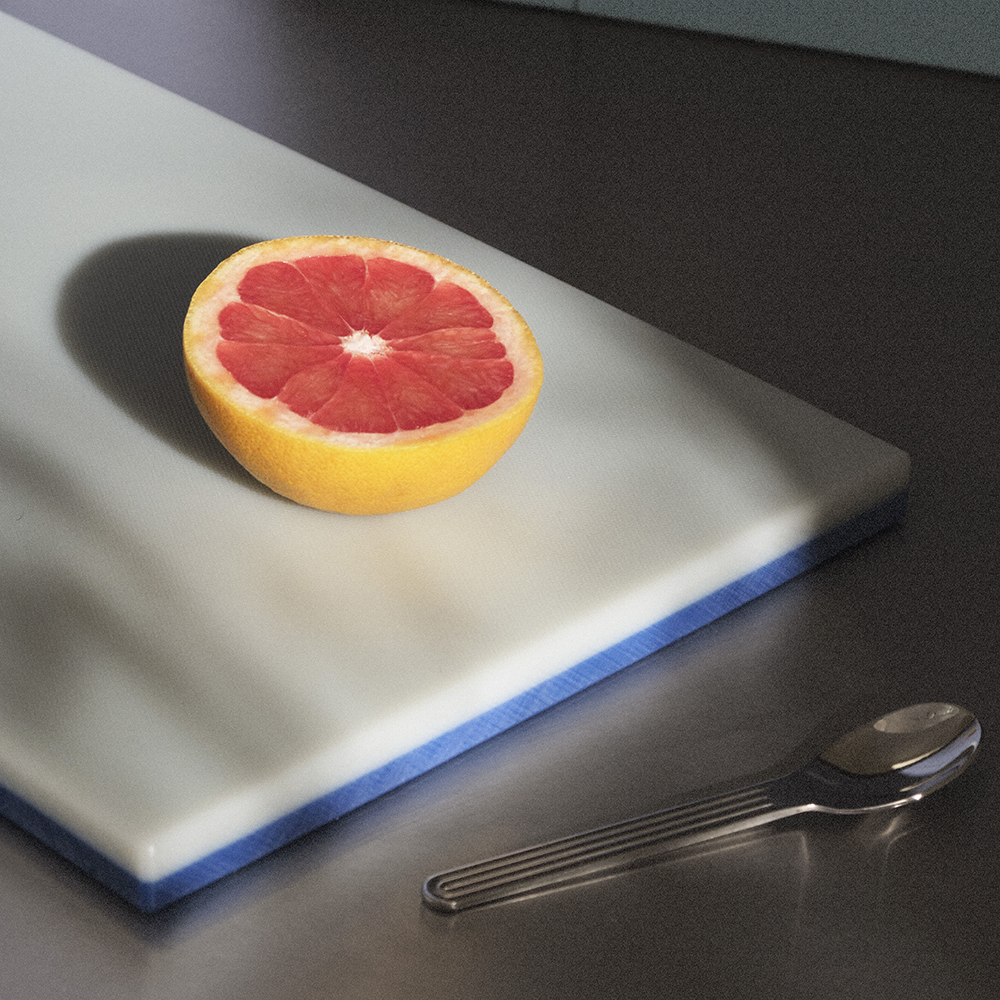 HAY Half & Half Skärbräda 38x25 cm Blå