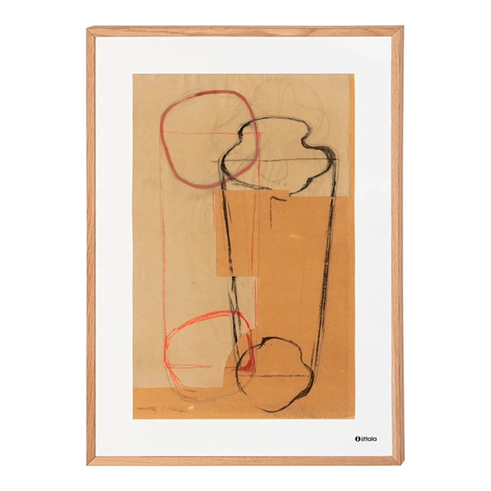 iittala Aalto Affisch Skiss 50x70 cm Brun