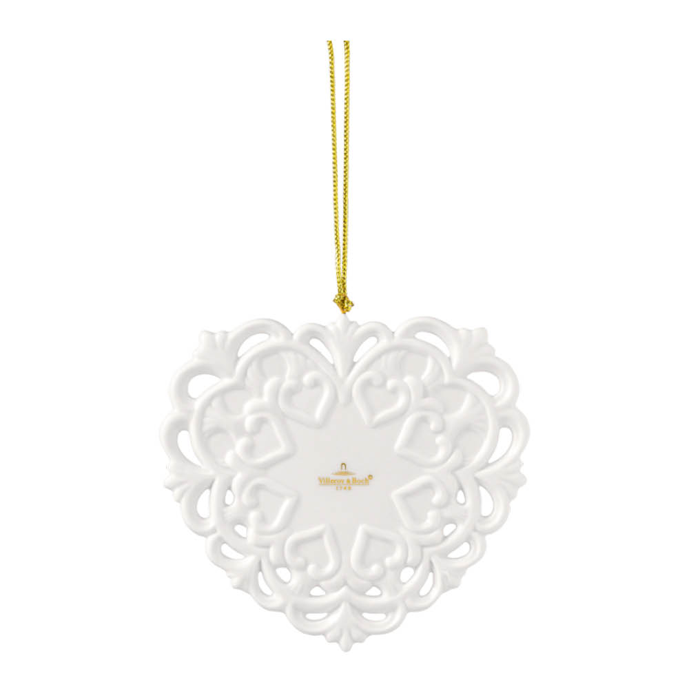 Villeroy & Boch Christmas Classic 2025 julgranspynt hjärta 9,5 cm