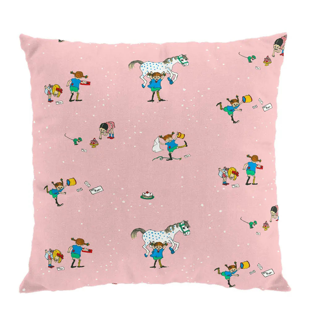 Peppi ja ystävät Tyynynpäällinen 47x47 cm Vaaleanpunainen
