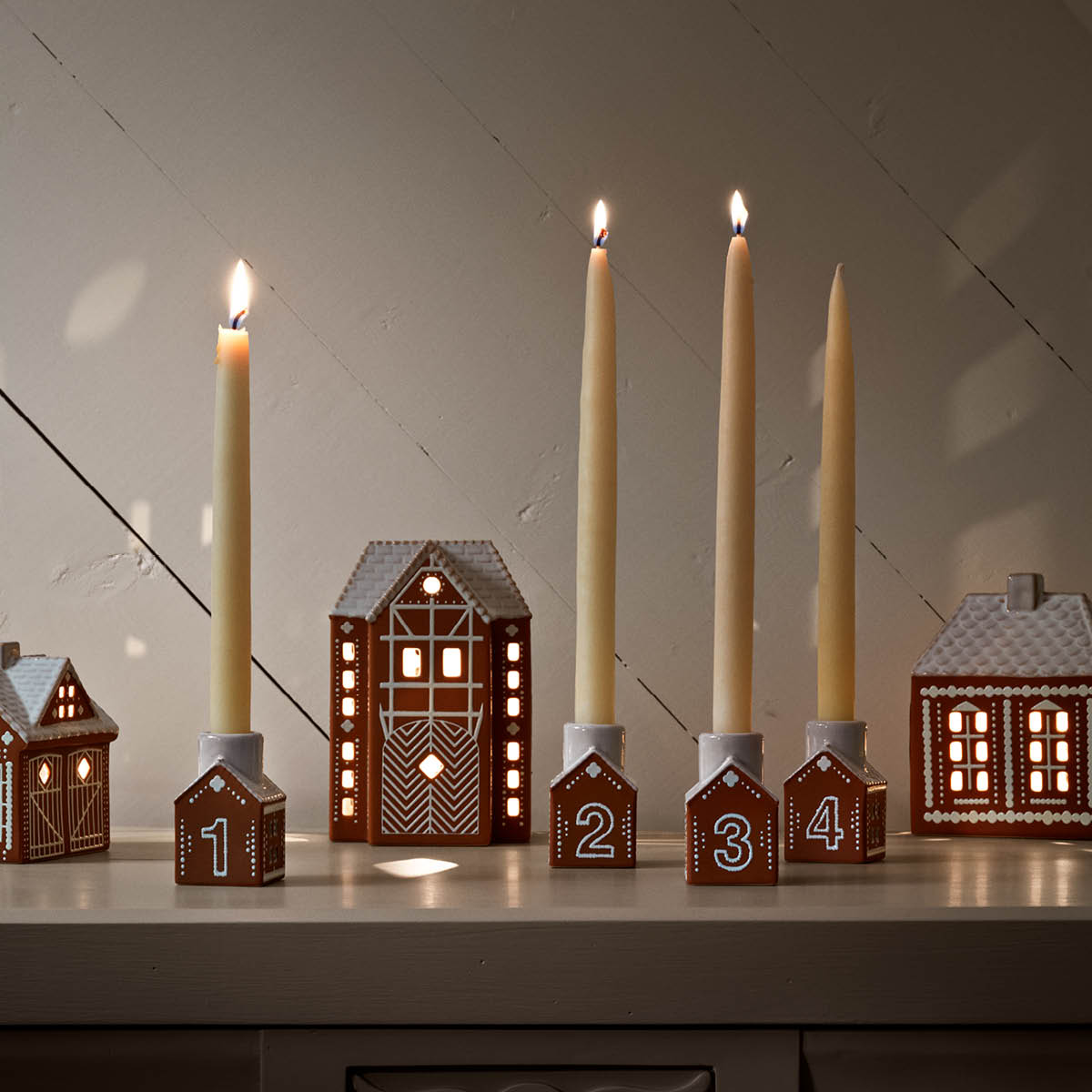 Kähler Pepparkaka adventsljusstake 7,5x5 cm pepparkakshus