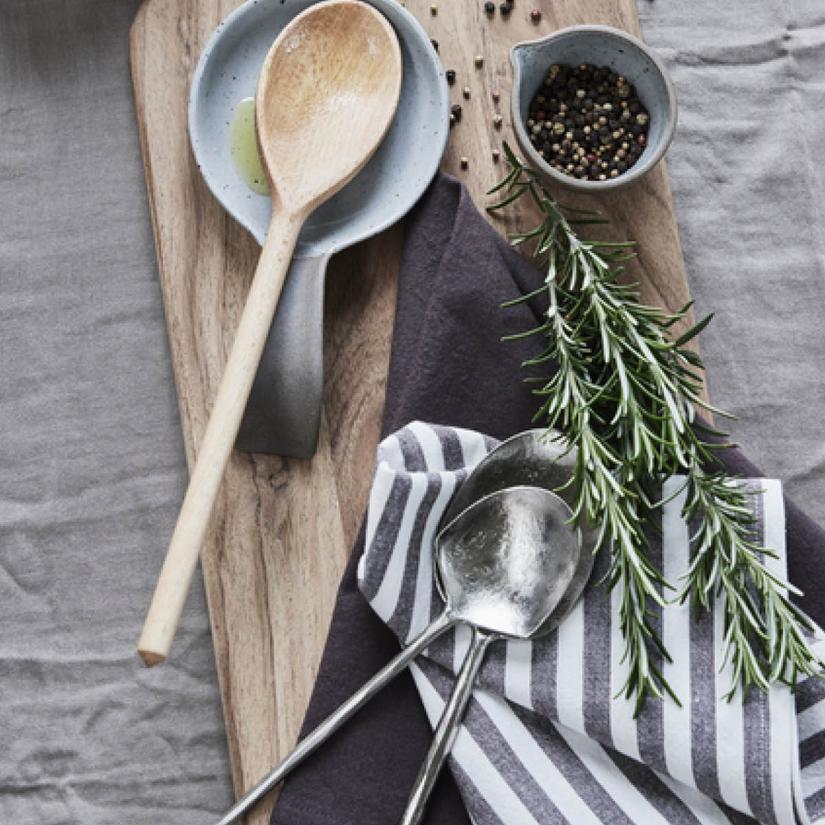 Lene Bjerre Estrille kökshandduk 70x50 cm 2-pack brun