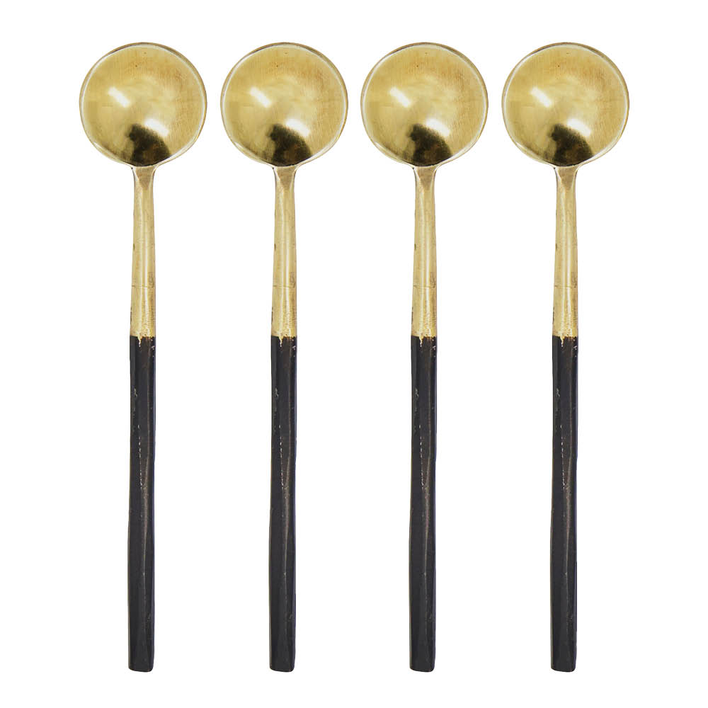 House Doctor Lusikkasetti 11,5 cm 4 kpl antiikkimessinki