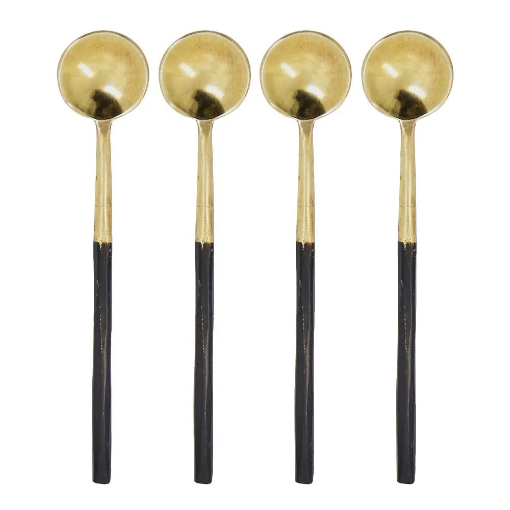 Lusikkasetti 11,5 cm 4 kpl antiikkimessinki