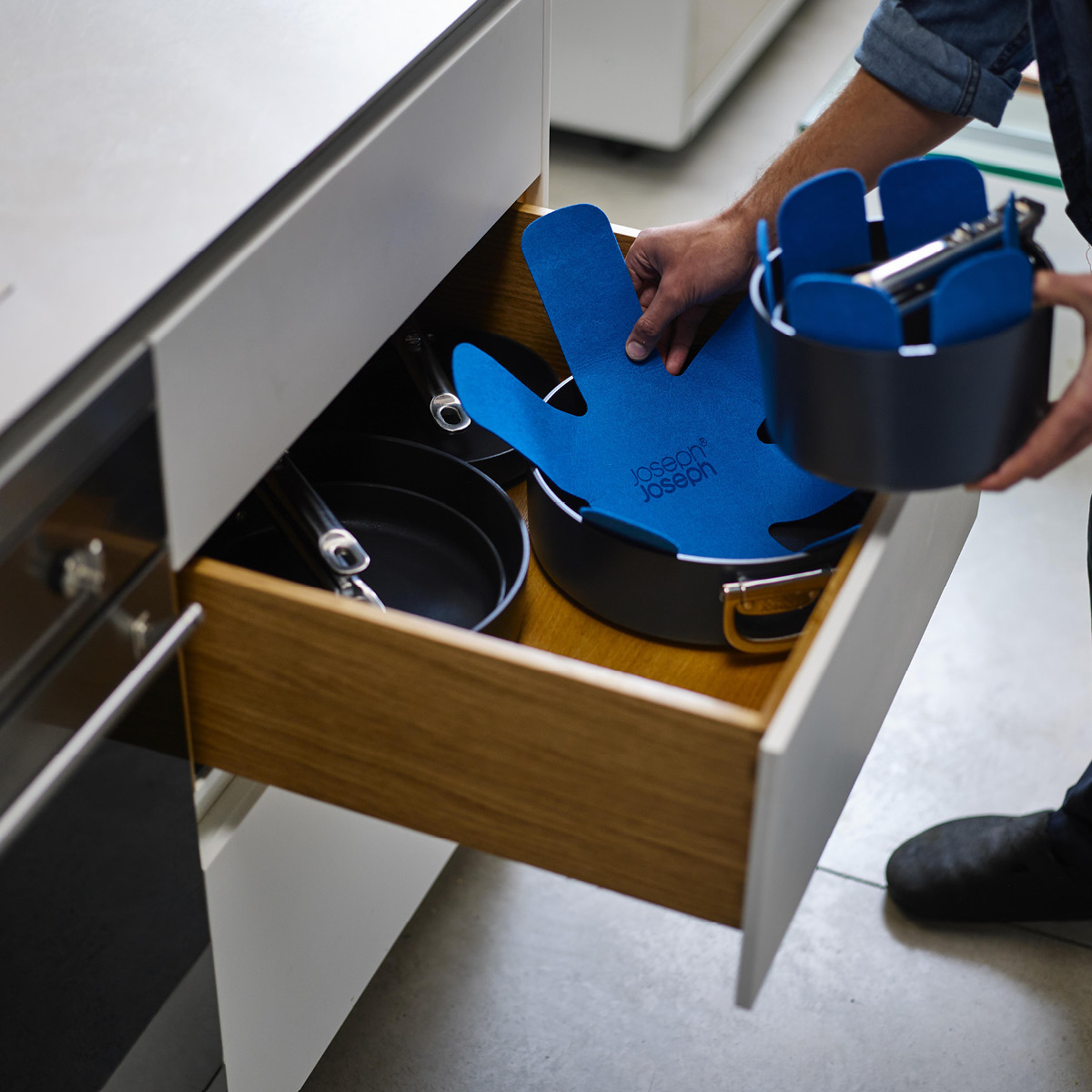 Joseph Joseph Space Kattilasarja 3 osaa Sininen