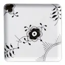 Black Fluted Mega Assiett kvadratisk 20x20 cm