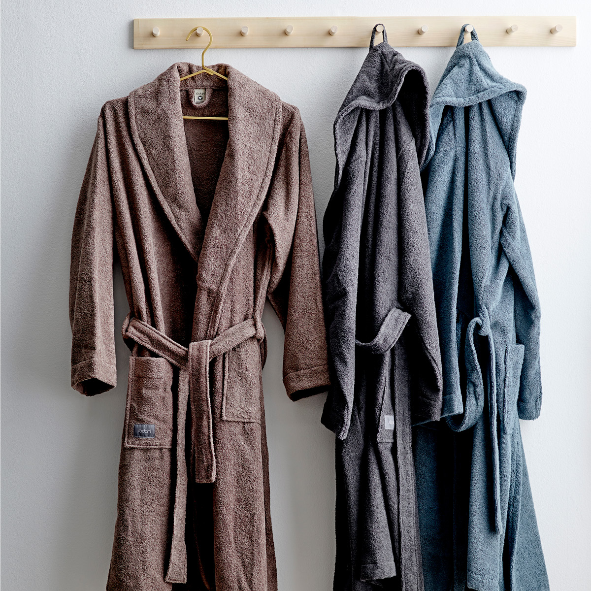 Södahl organic Classic morgenkåpe S/M taupe