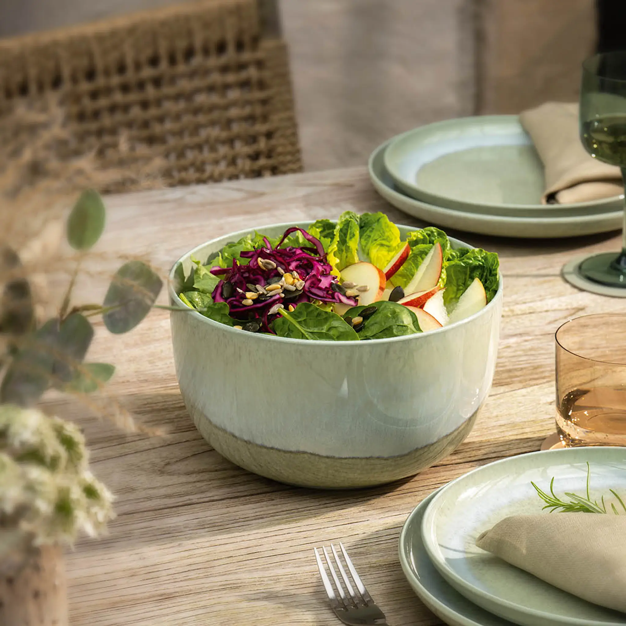 Villeroy & Boch Perlemor Alga serveringsskål 22 cm grön