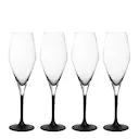 Manufacture Rock Champagneglas 4-pack Klar/Svart fot