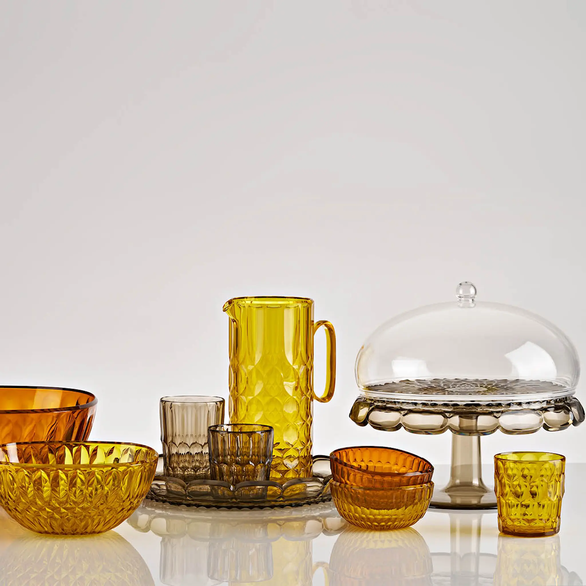 Guzzini Vanity tillbringare med lock 1,75 L bioplast Saffron yellow