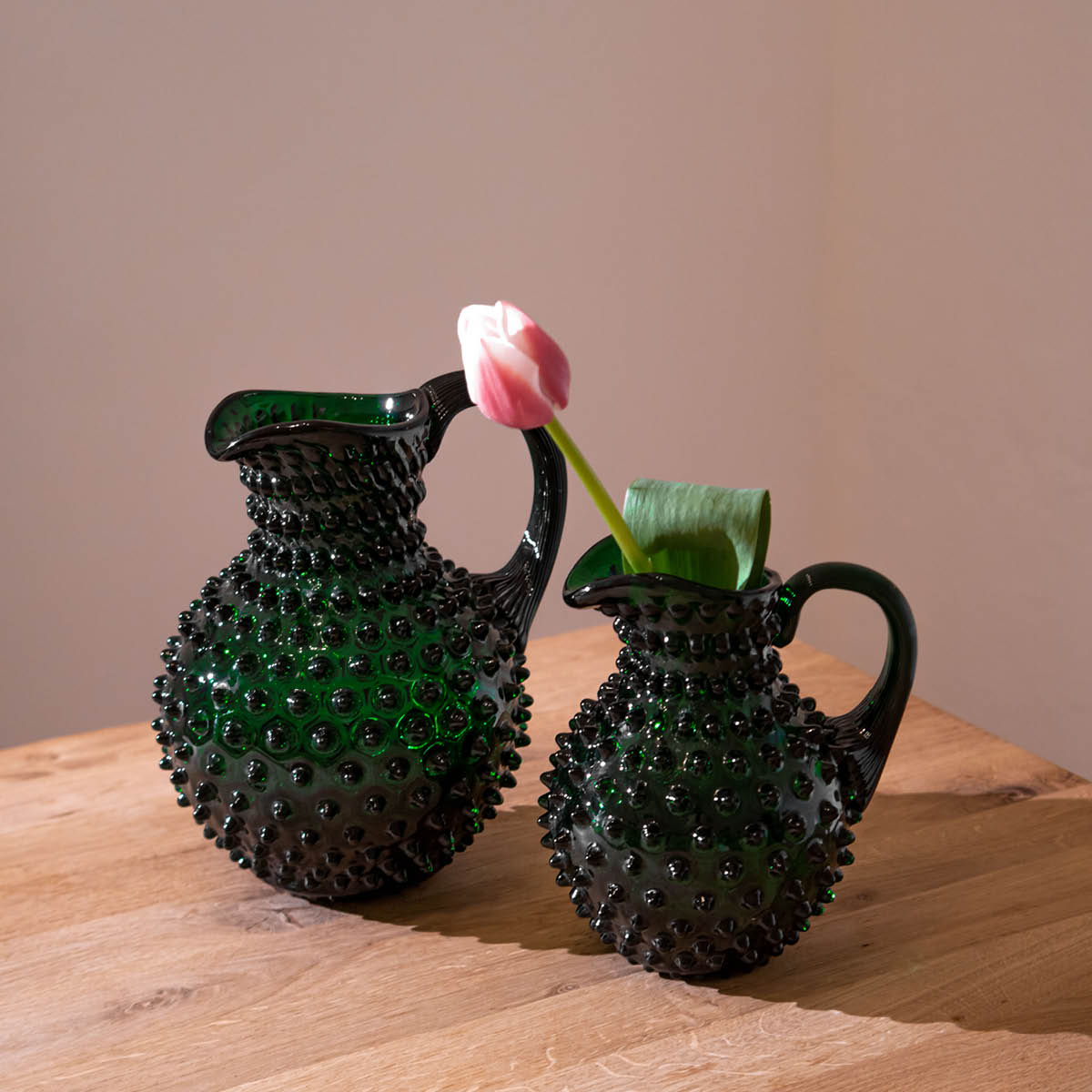 Klimchi Hobnail karaff 1 l dark green