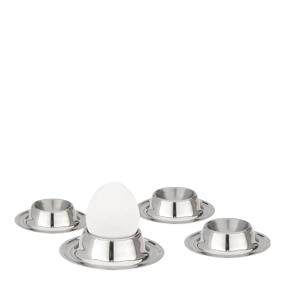 Munakuppi 9,5x9,5x3,5 cm 4 kpl Ruostumaton teräs