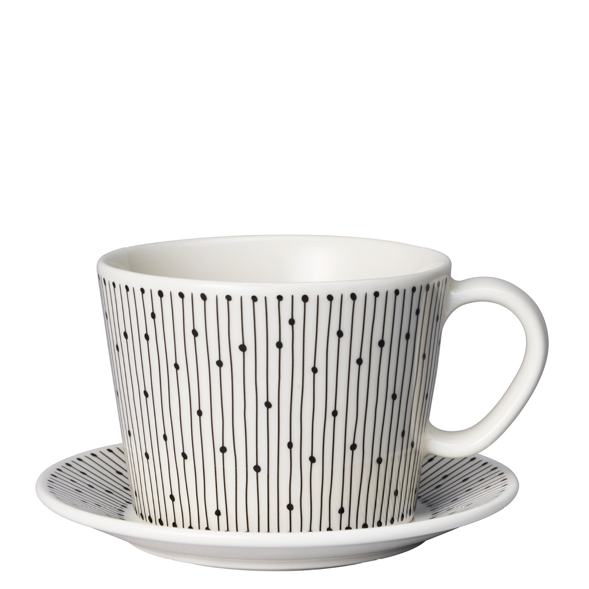 Arabia Mainio Sarastus kaffekopp 17 cl hvit/svart