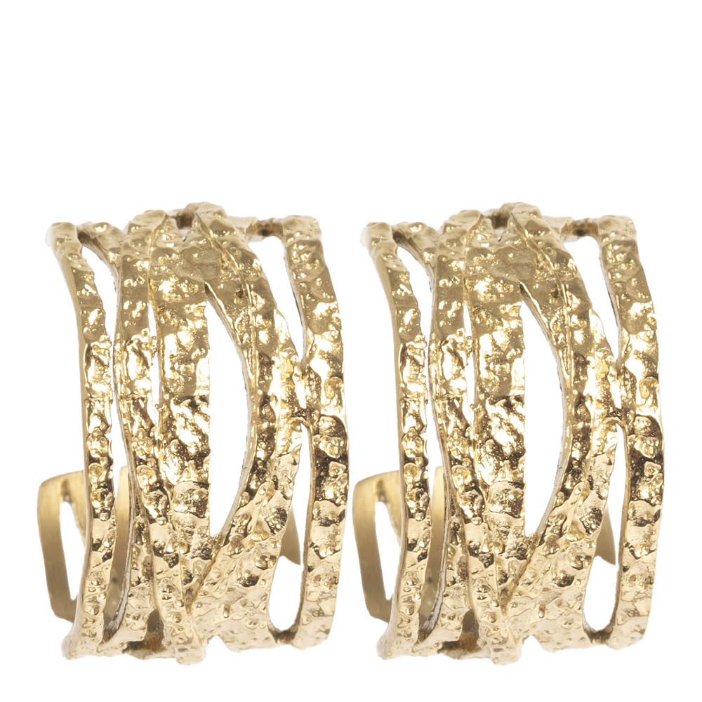 A&C Oslo AS Steel - Satin örhängen breda guld