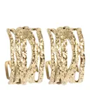 Steel - Satin örhängen breda guld