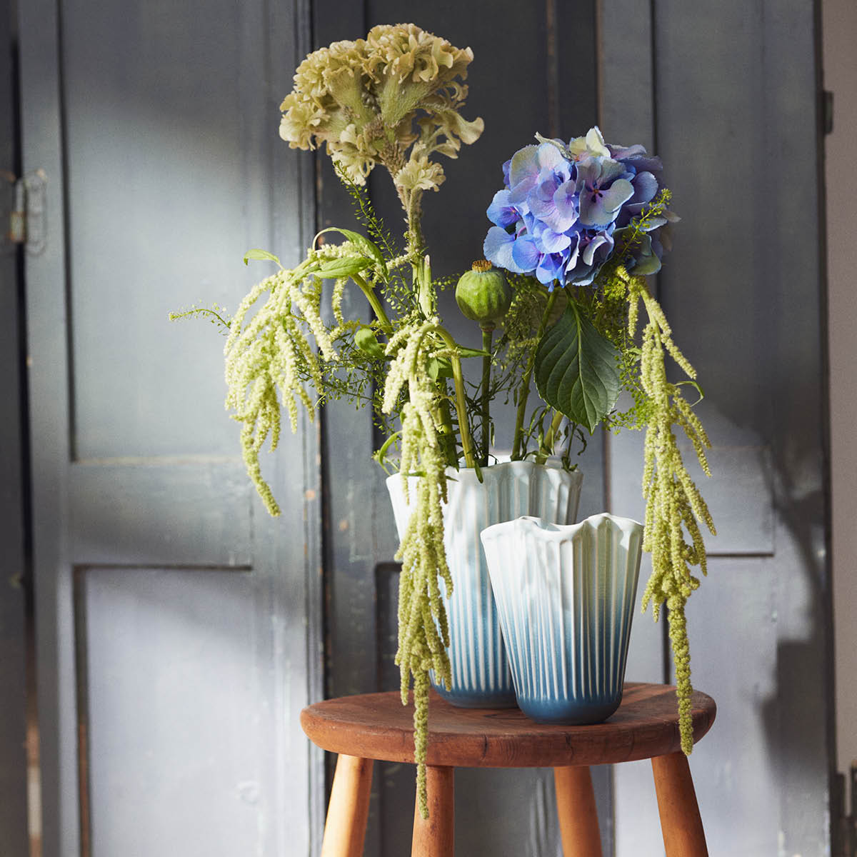 Kähler Hammershøi Unfold vas 16,5 cm blå