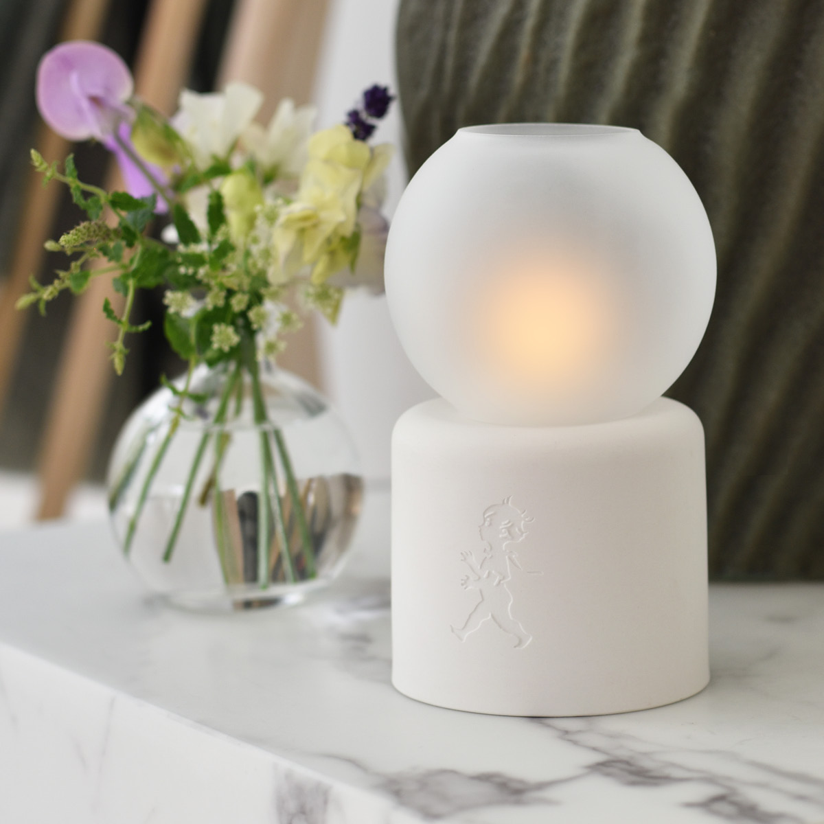 SOLSTICKAN Globe Kynttilälyhty 17 cm Valkoinen