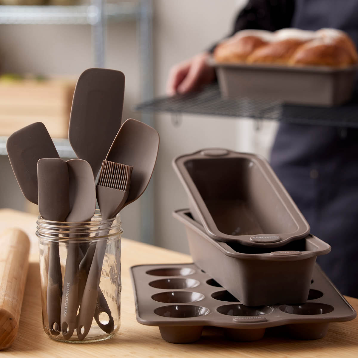 Blomsterberg Muffinsform for 12 muffins silikon latte