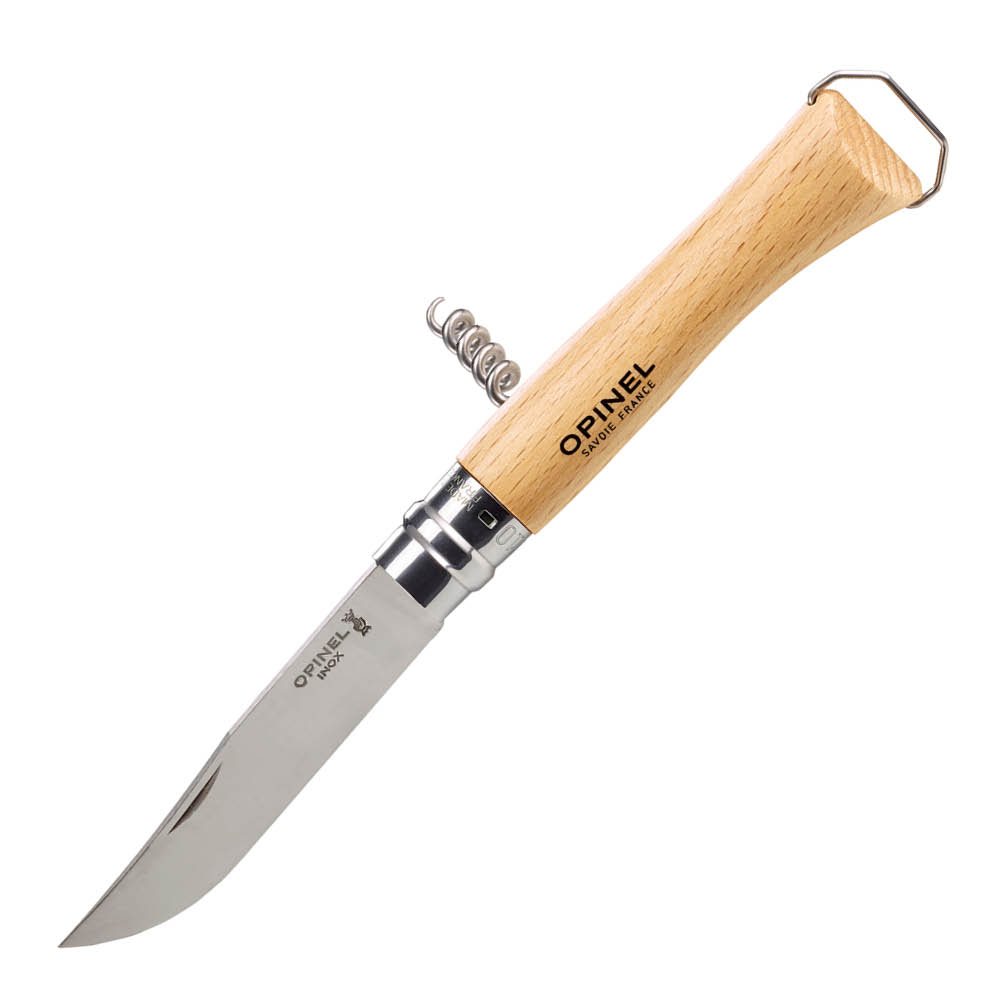 Opinel Tradition N°10 lommekniv med korketrekker 10 cm bøk