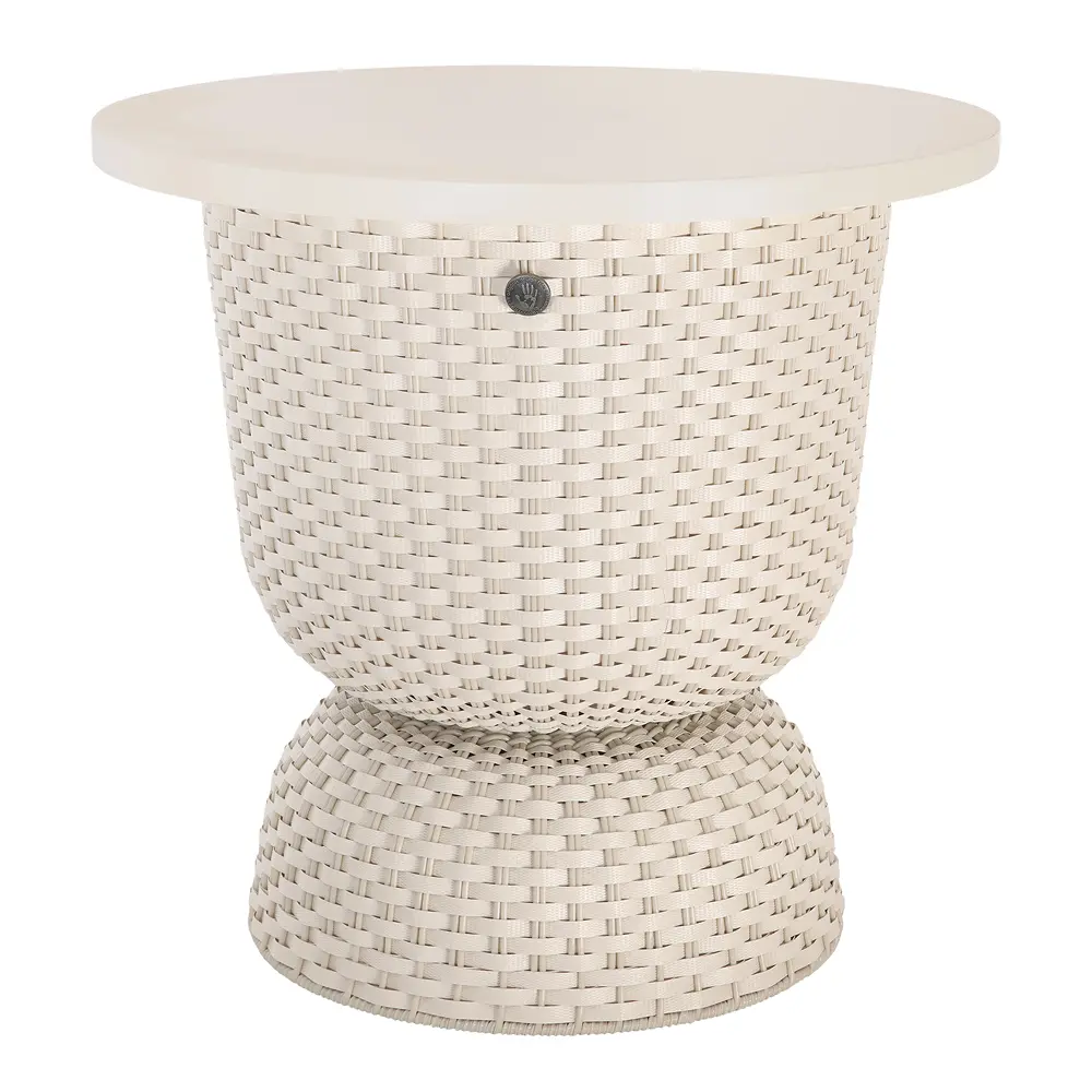 Twist bord med oppbevaring 44x43 cm champagne