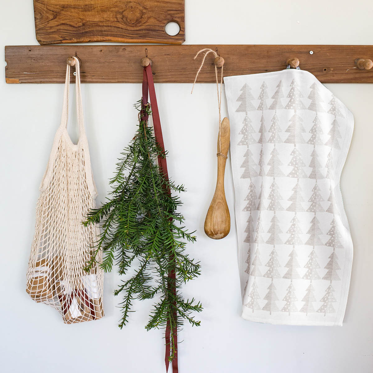 Ekelund Granar kökshandduk 35x50 cm oblekt