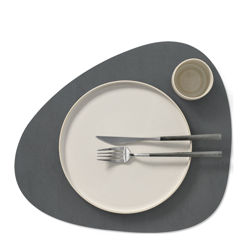 LIND DNA Leather Serene Curve bordbrikke L 37x44 cm anthracite