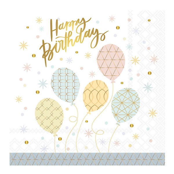 Servett 33x33 cm 20-pack Happy Balloons