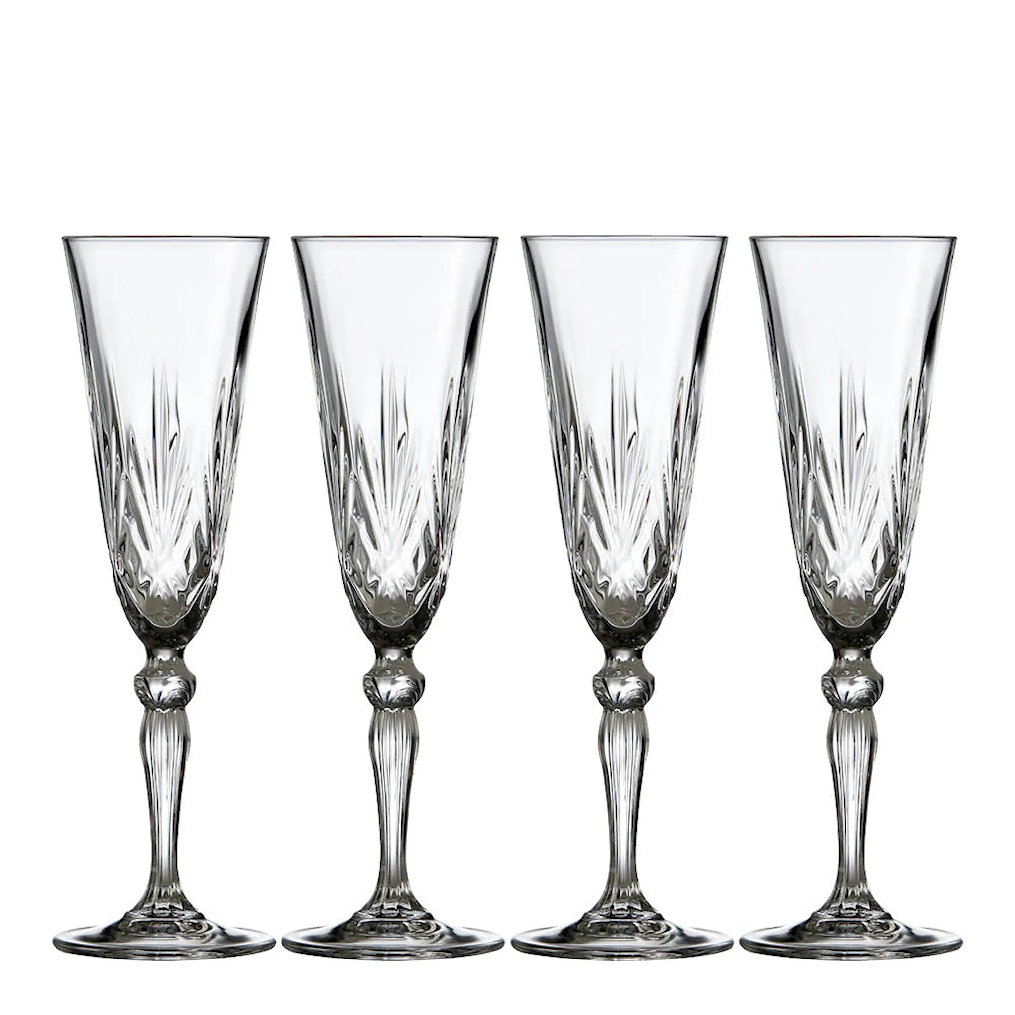 Lyngby Glas Melodia Champagneglas 16 cl 4-pack Klar