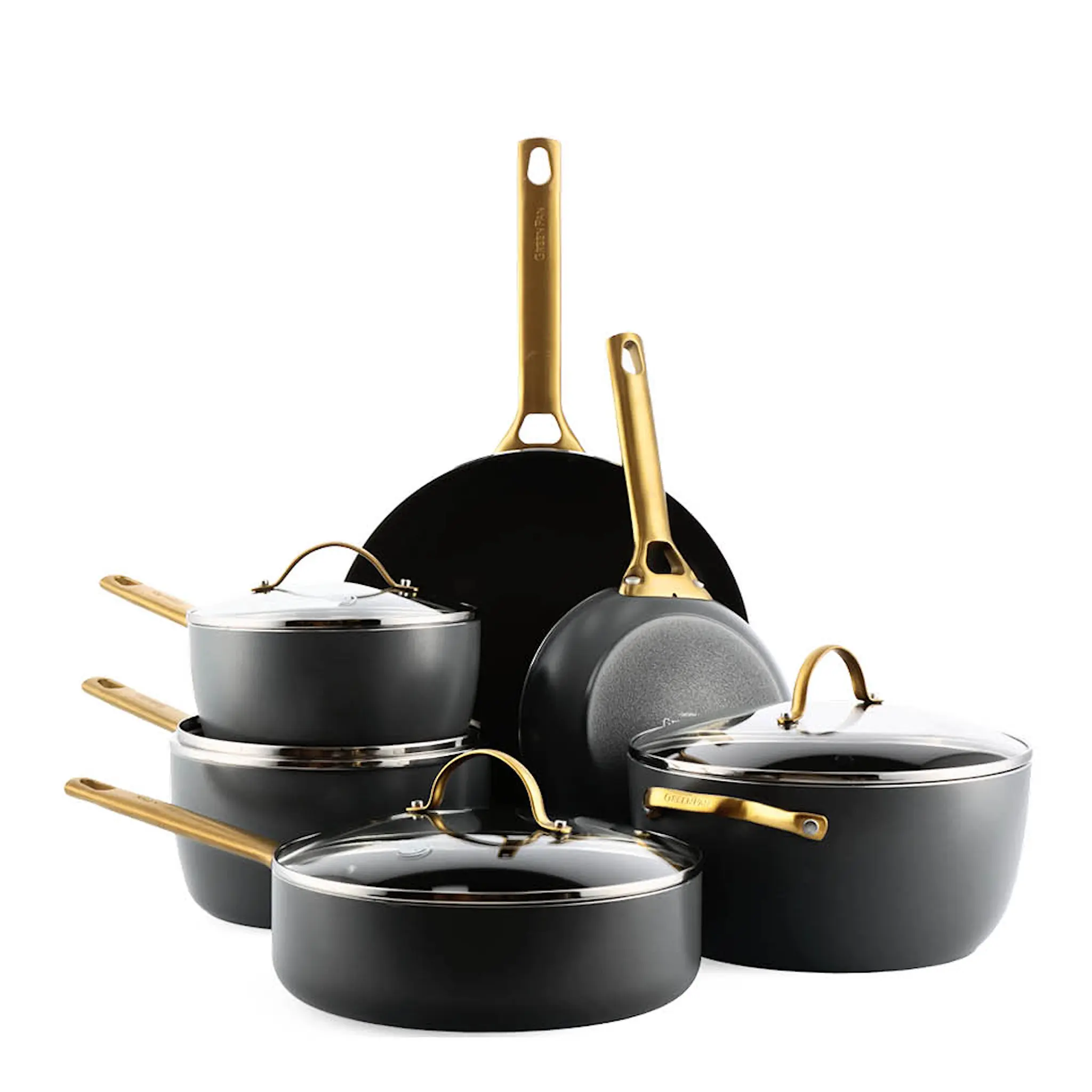 GreenPan Padova Reserve keramisk grytset 10 delar Black