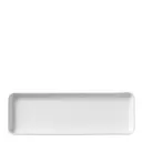 White Fluted Fat 36x12,5 cm rektangulärt