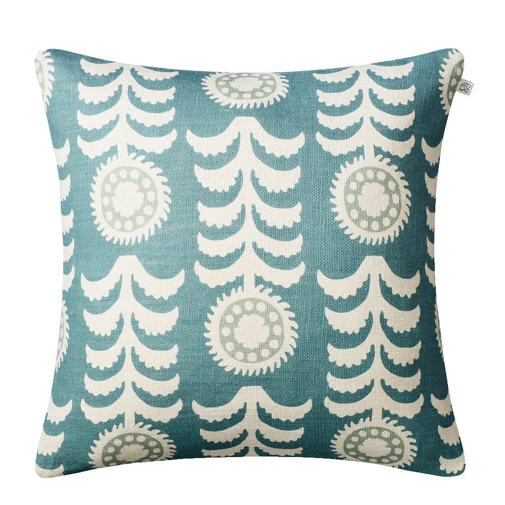 Chhatwal & Jonsson Alok kuddfodral linne 50x50 cm Off White/Heaven Blue/Aqua