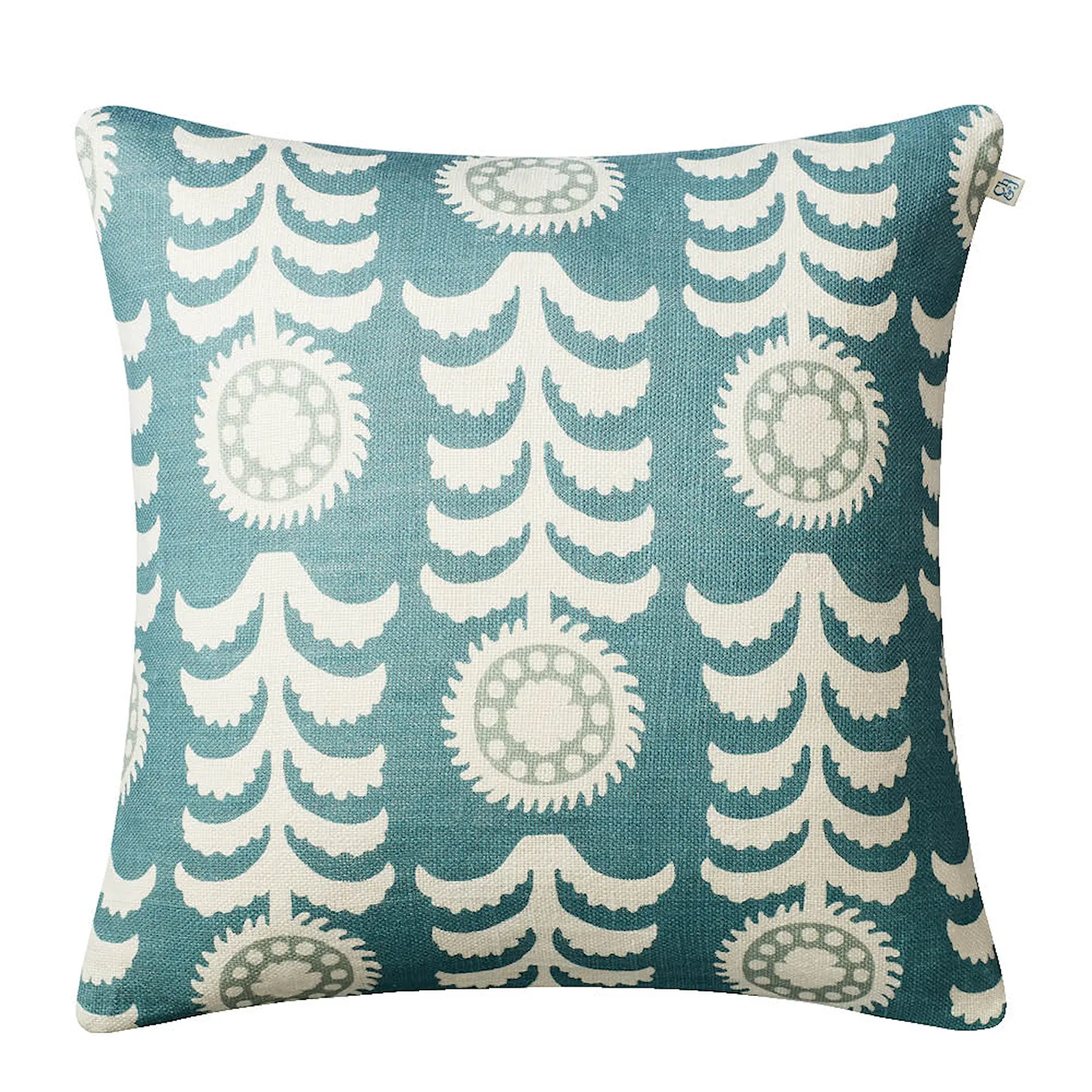 Chhatwal & Jonsson Alok kuddfodral linne 50x50 cm Off White/Heaven Blue/Aqua