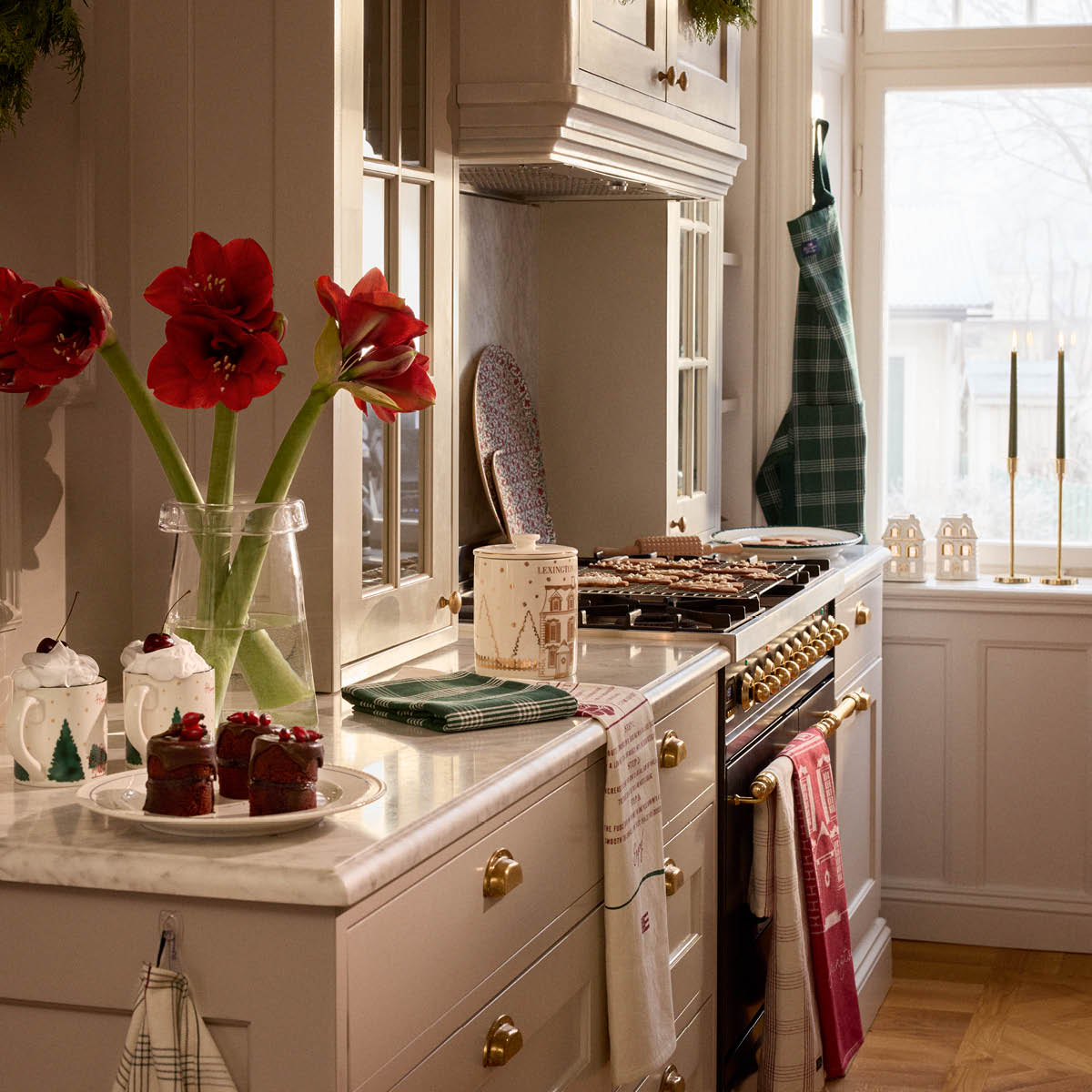 Lexington Original kjøkkenhåndkle bomullsfrotté 50x70 cm grønn/hvit