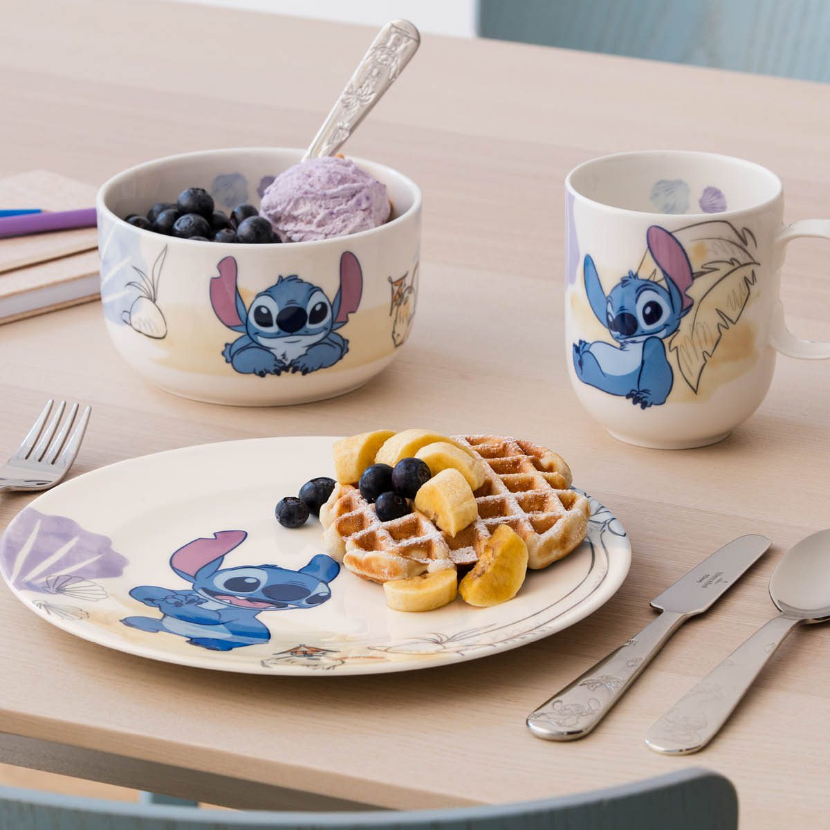 Villeroy & Boch Kiddy Disney barnesett 3 deler Stitch