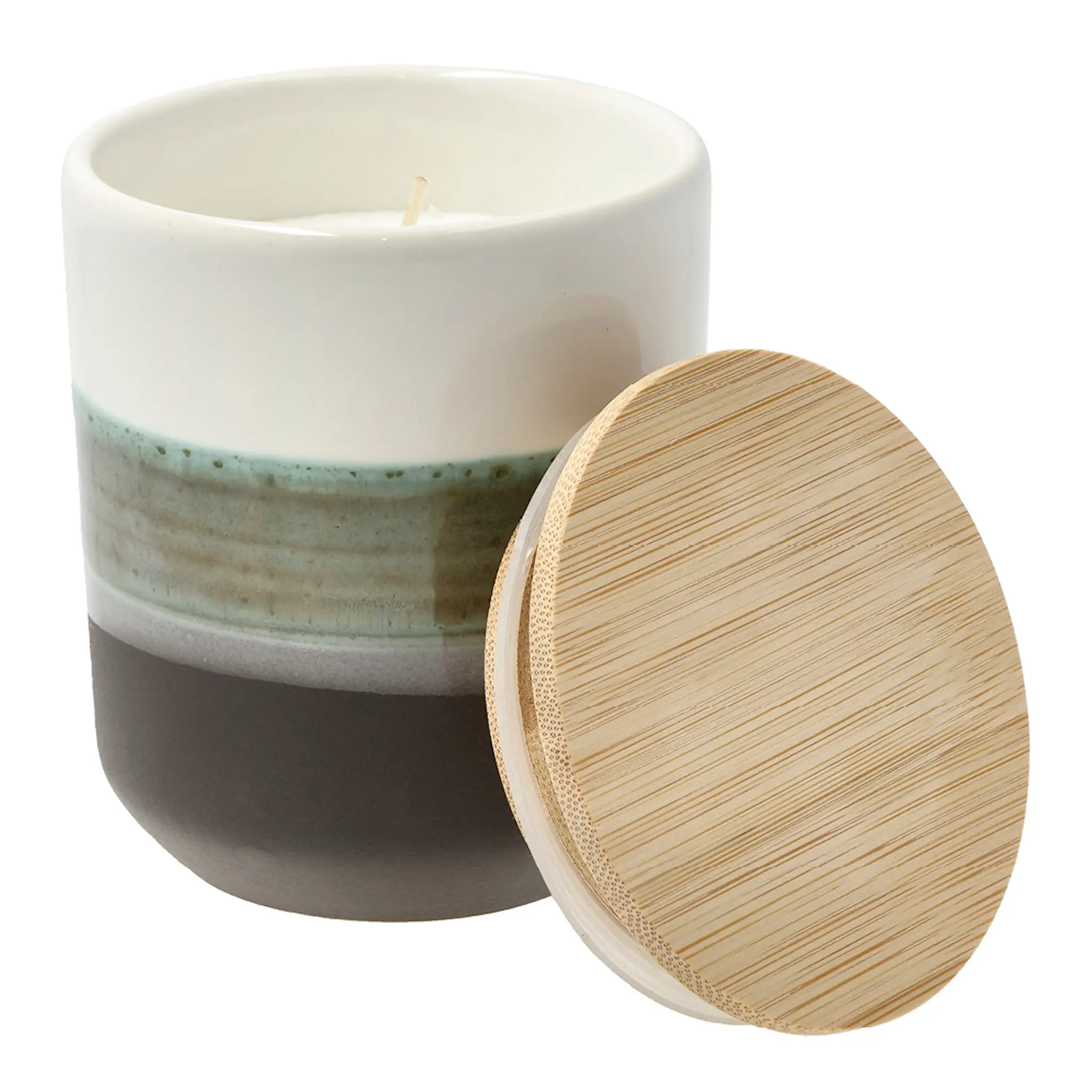 Villa Collection Iris Doftljus 8x9,5 cm Vit/Grön