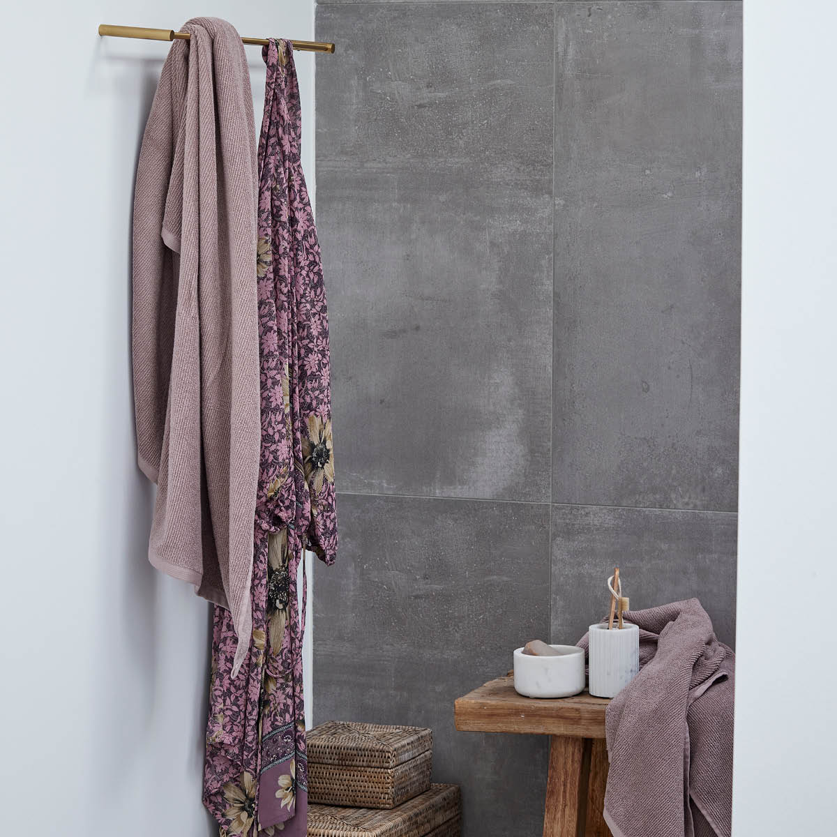 Lene Bjerre Molli Kylpypyyhe 140x70 cm Rose